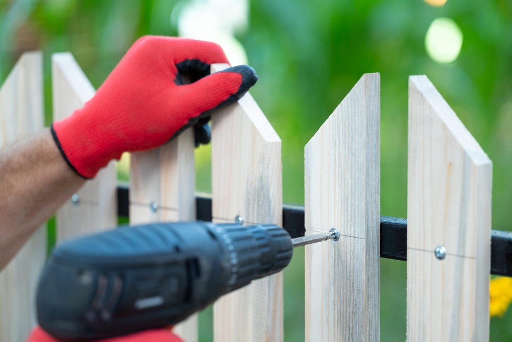 Wood fencing